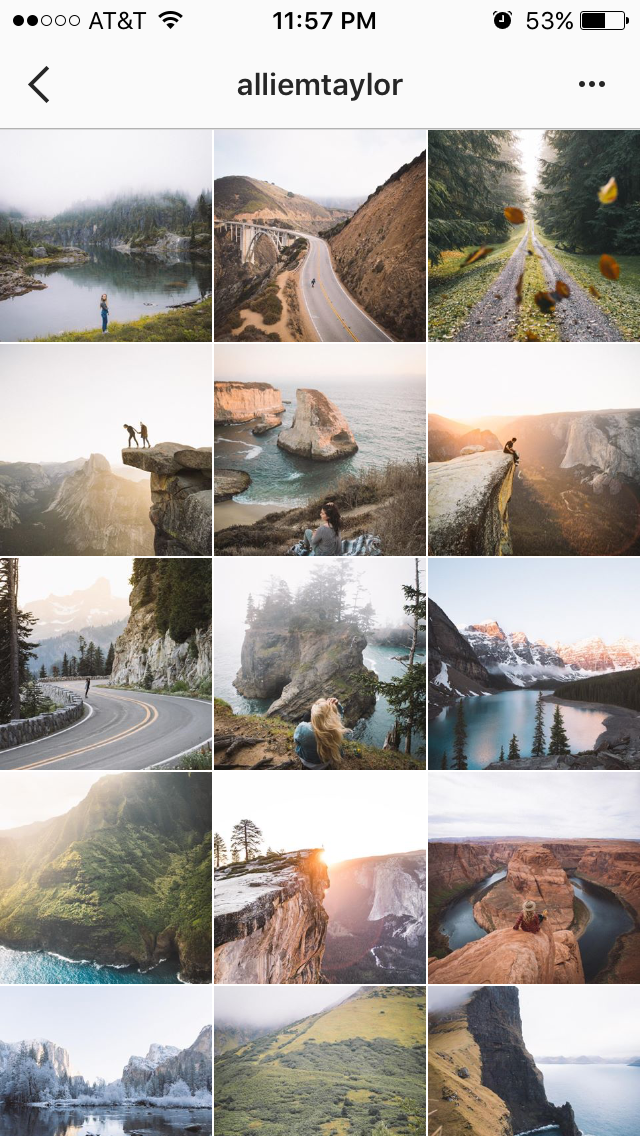 Instagram Screenshoot of beautiful images